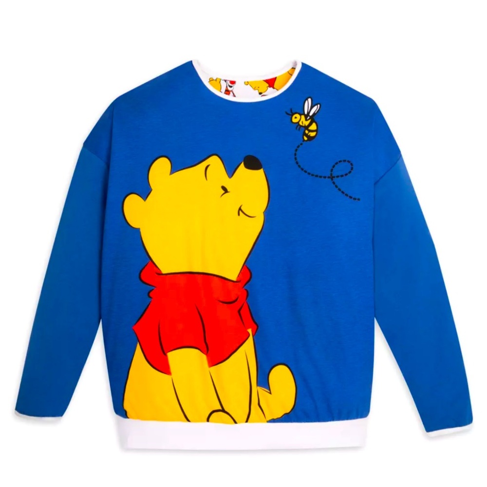 Disney Parks Winnie the Pooh & Tigger Blue Reversible Pullover Sweater (XS/S)